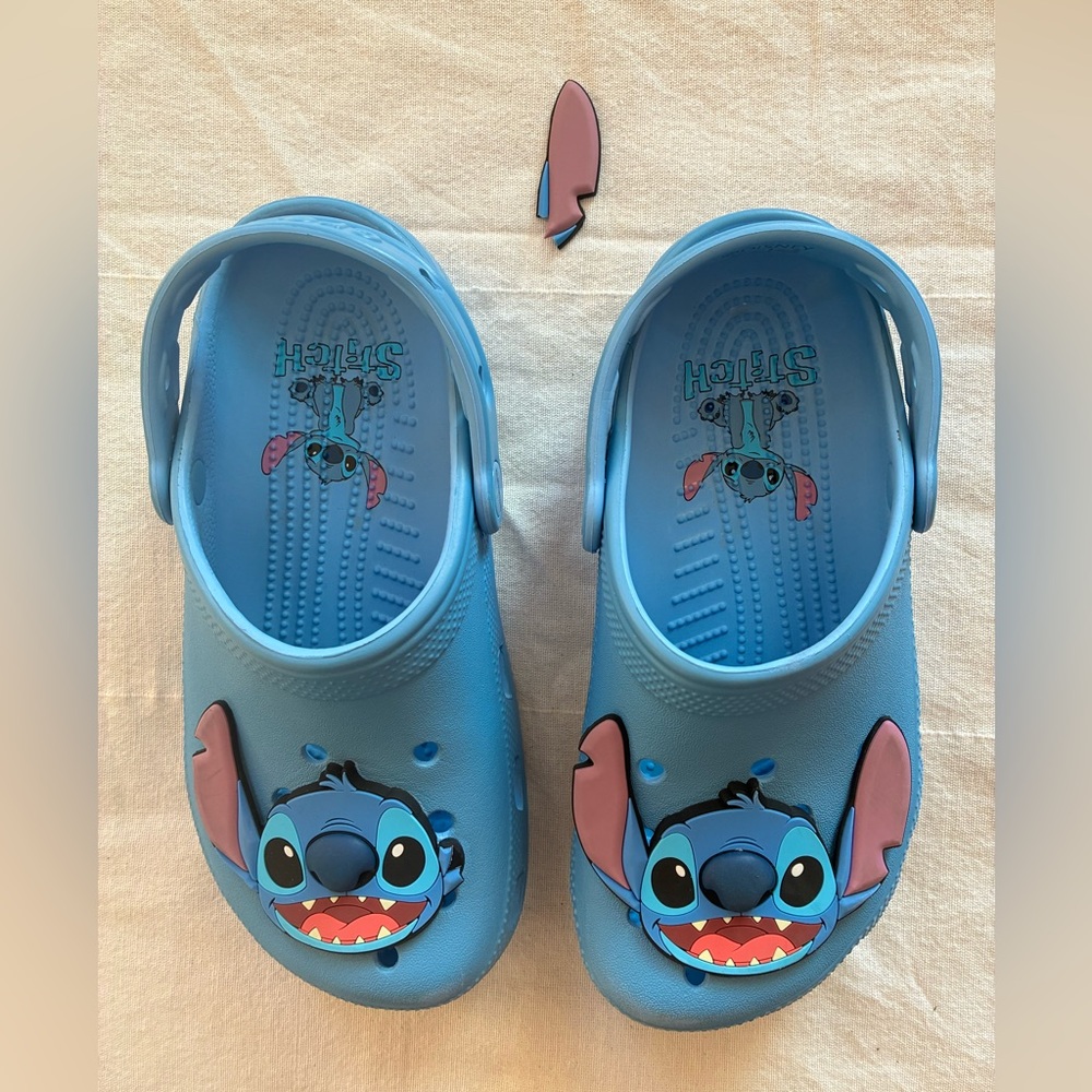 Lilo & Stitch Disney Big Kid Youth Crocs Slip On Sandals J3 Blue Summer Boy Girl